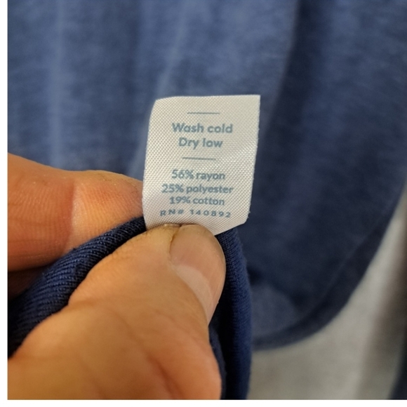 Marine Layer Double Knit Baseball Raglan in Deep Denim Color Men's L/XL - Picture 8 of 8